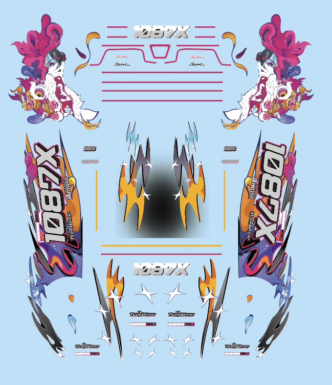 ミニチュアデカール 1/24 DARWIN-PRO トヨタ スープラ A90 66G2 WBK