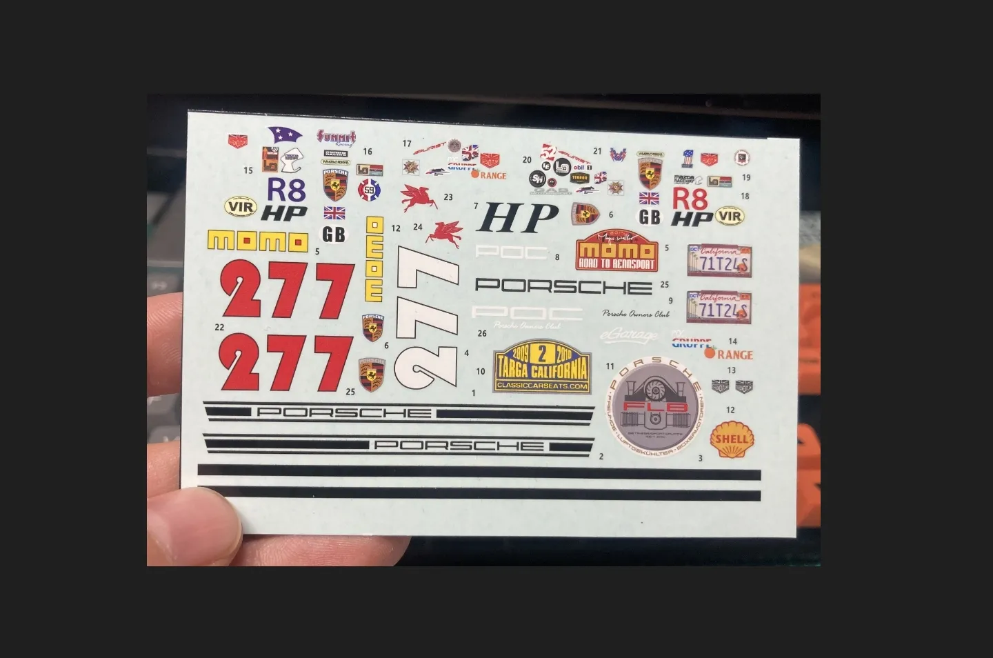 ミニチュアデカール 1/24 マグナス ウォーカー ポルシェ 911 No.277 フルデカール フジミ対応　MS24027