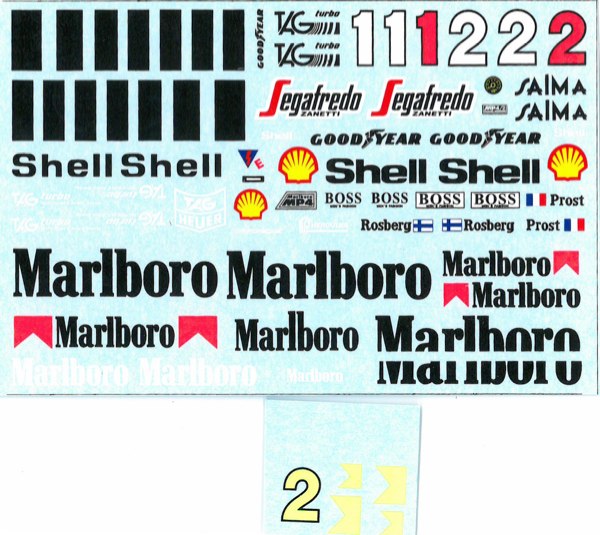 MSMクリエイション 1/24 マクラーレン MP4/2C フルデカール