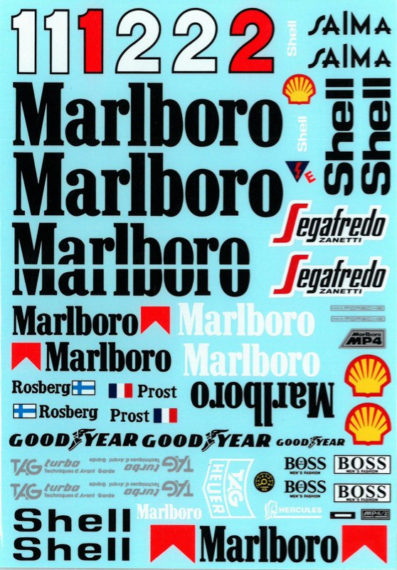 MSMクリエイション 1/12 マクラーレン MP4/2C 1986 フルデカール