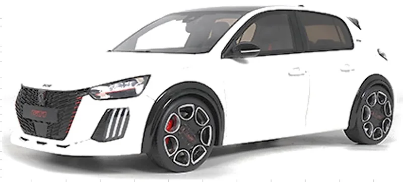 [予約] オットーモビル 1/18 プジョー E-208 GTI 2026 ホワイト　OTM1398