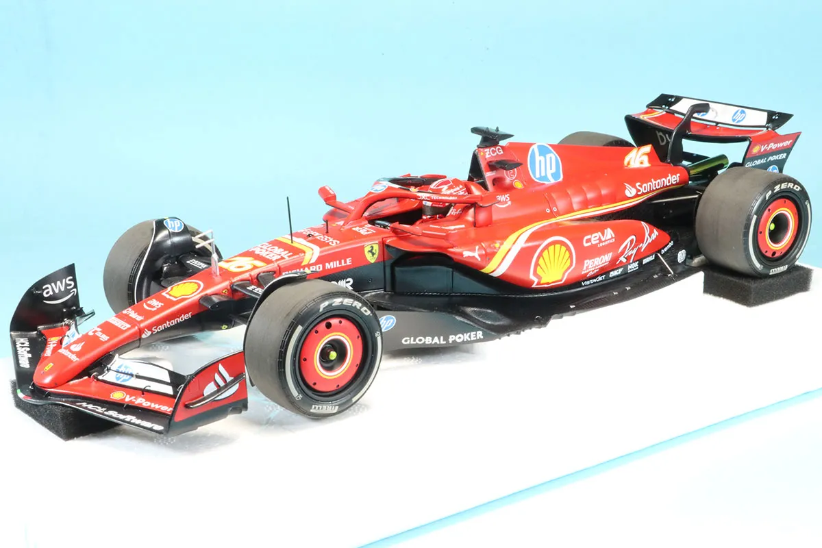BBR/ミニチャンプス 1/18 フェラーリ SF-24 シャルル・ルクレール オースティンGP 2025 フィギュア付　PBBR241856