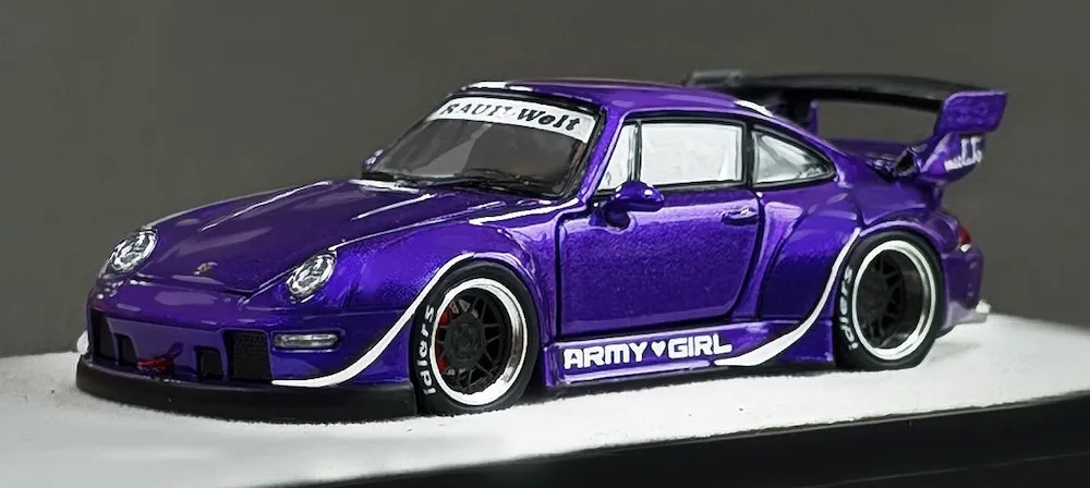 [予約] PGM 1/64 ポルシェ RWB 993 パープルメタリック ノーマル台座 PGM-640314-1