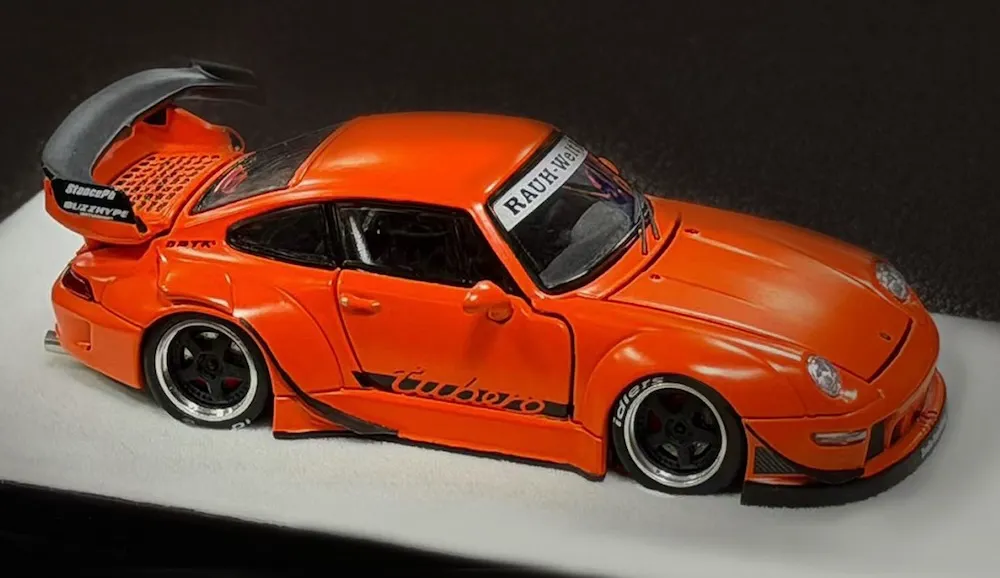 [予約] PGM 1/64 ポルシェ RWB 993 サーマルオレンジ 通常台座　PGM-640315-1