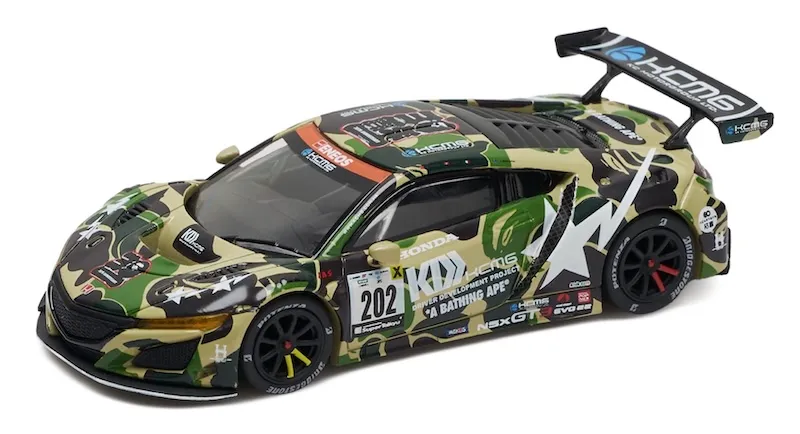 予約] POPレース 1/64 ホンダ NSX GT3 Evo KCMG BATHING APE