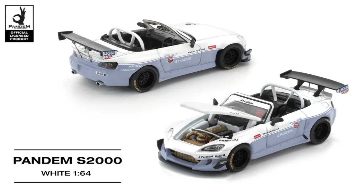 [予約] POPレース 1/64 パンデム S2000 ホワイト PR640300