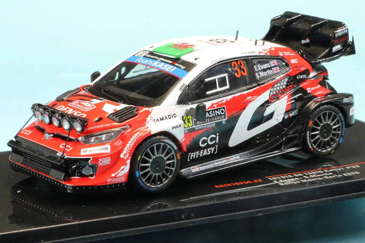 イクソ 1/43 トヨタ GR ヤリス ラリー1 2026 ラリー モンテカルロ No.33 エルフィン エバンス／スコット マーティン　RAM1025C