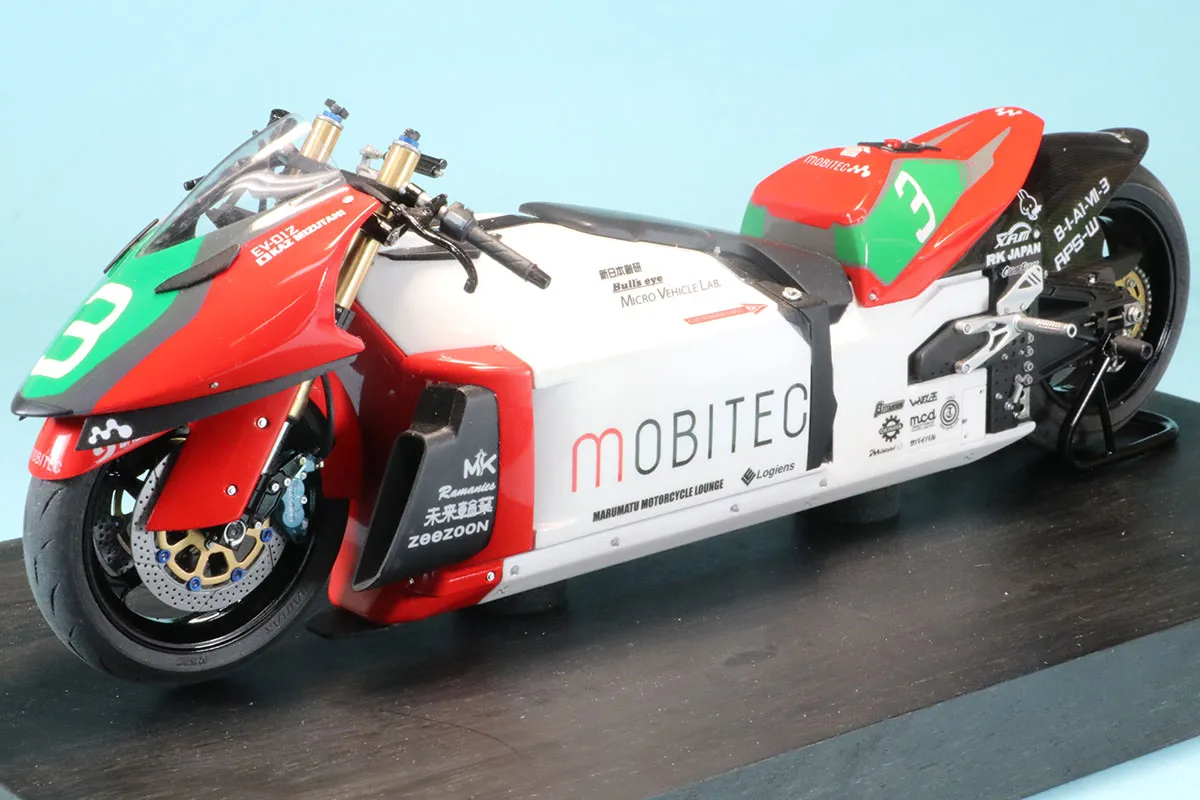 個人製作完成品 委託販売品 1/12 モビテック EV-01Z EVバイク ボンネビル 2019 世界最速記録 329.0km/h 鶴田竜二　RFDeK-1201_SK