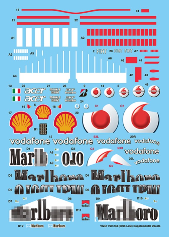 フジミ 1/20 フェラーリ248F1 良状態 フジミ GP 09 1/20 フェラーリ 248F1 2006 テストカー - 楽模型