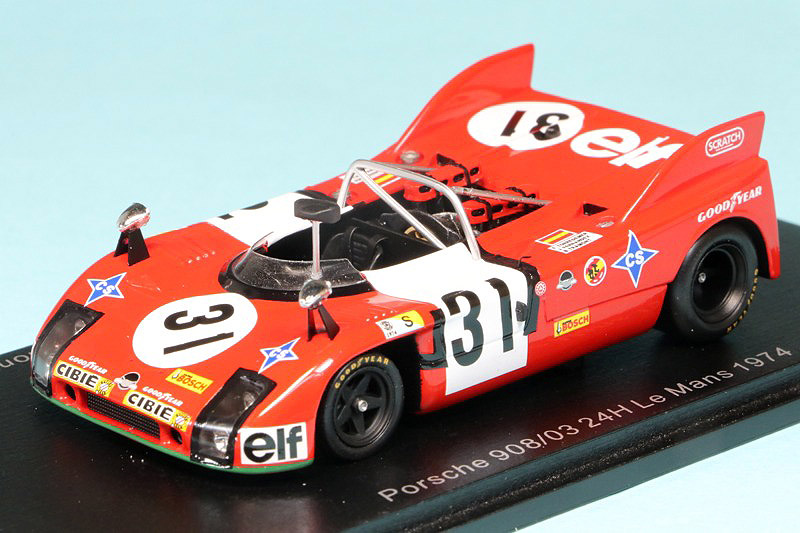 絶版　1/43 スパーク　ポルシェ　908/03 ルマン24時間　1974 絶版 1/43 スパーク ポルシェ 908/03 ルマン24時間 1974 - メルカリ