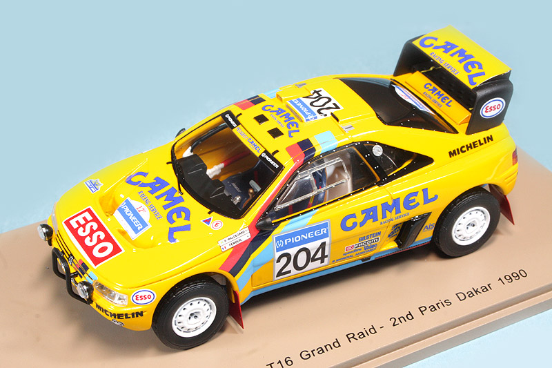 スパーク 1/43 プジョー 405 T16 Grand Raid パリ ダカール 1990 2nd No.204 デカール加工品　S5625S