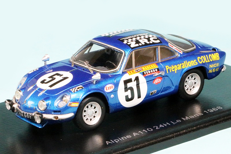 スパーク 1/43 アルピーヌ A110 ルマン 24h 1968 No.51 S6103 ミニカー