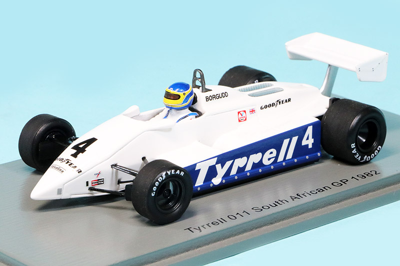 スパーク 1/43 ティレル 011 南アフリカGP 1982 S.ボルグッド S7282
