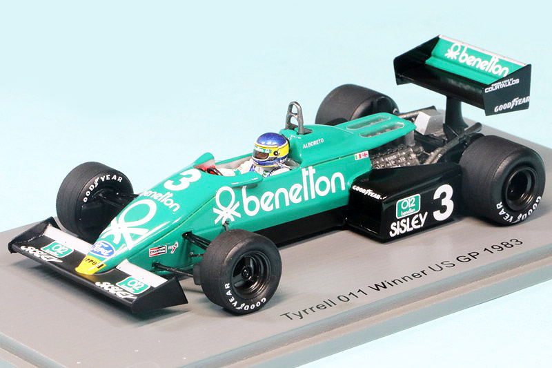 スパーク 1/43 ティレル 011 U.S.GP 1983 Winner M.アルボレート　S7286