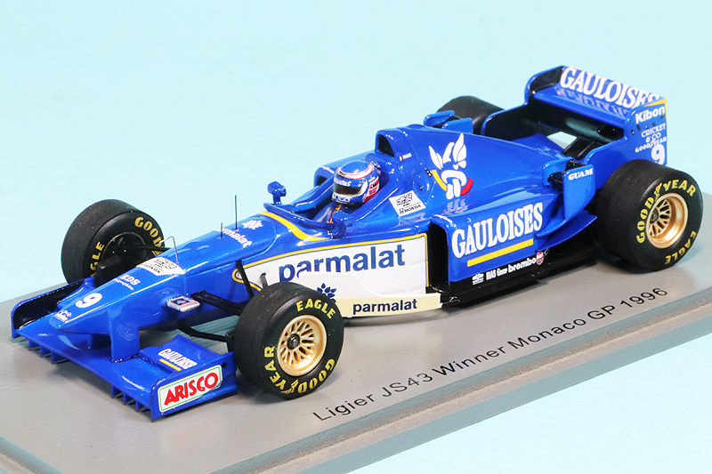 スパーク 1/43 リジェ JS43 無限ホンダ モナコGP 1996 Winner O.パニス デカール加工品　S7413S