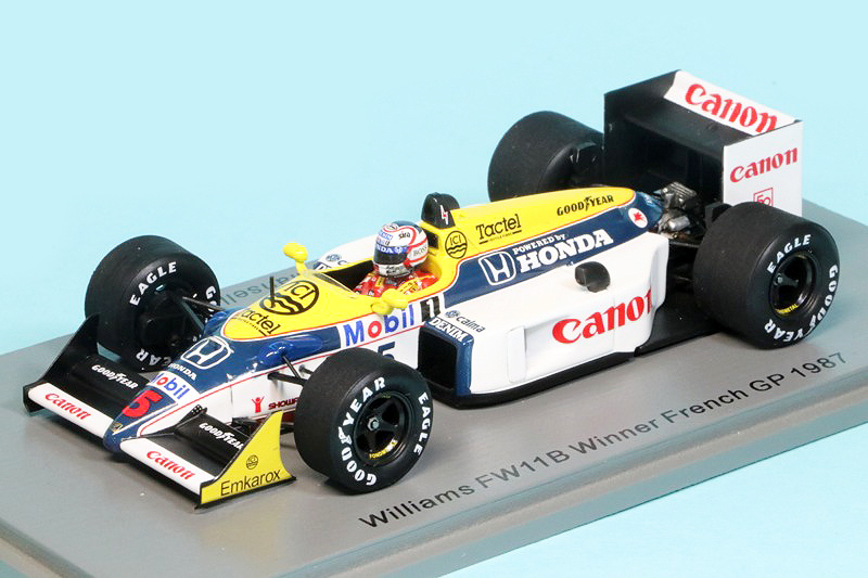 スパーク 1/43 ウィリアムズ FW11B フランスGP 1987 Winner N.マンセル　S7482