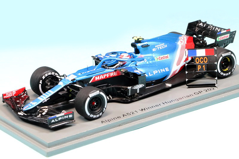 スパーク1/18 アルピーヌA521 2021ハンガリーGP Winner エステバン