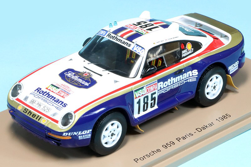 スパーク 1/43 ポルシェ 959 パリ-ダカール 1985 No.185 デカール加工品　S7817S