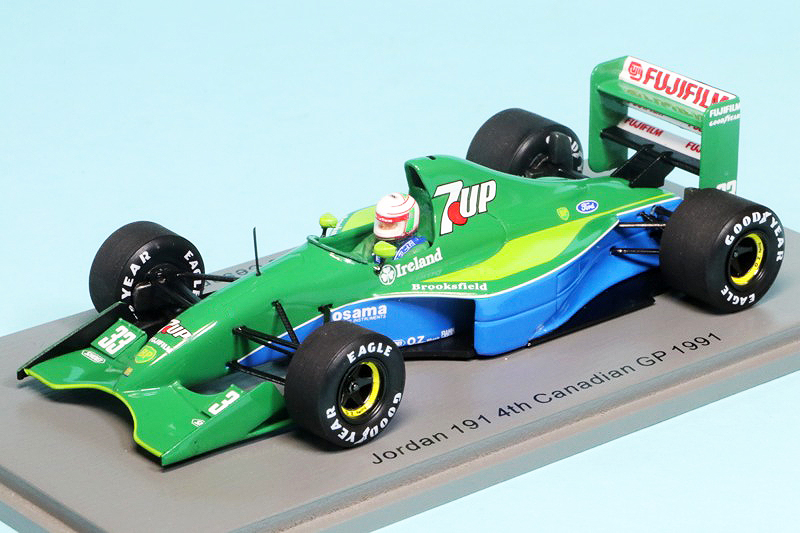 スパーク 1/43 ジョーダン 191 カナダGP 1991 4th A.de.チェザリス　S8078