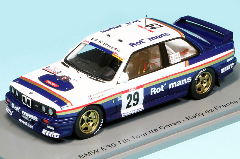 スパーク 1/43 BMW M3 E30 ツール ド コルス フランスラリー 1991 7th No.29　S8489