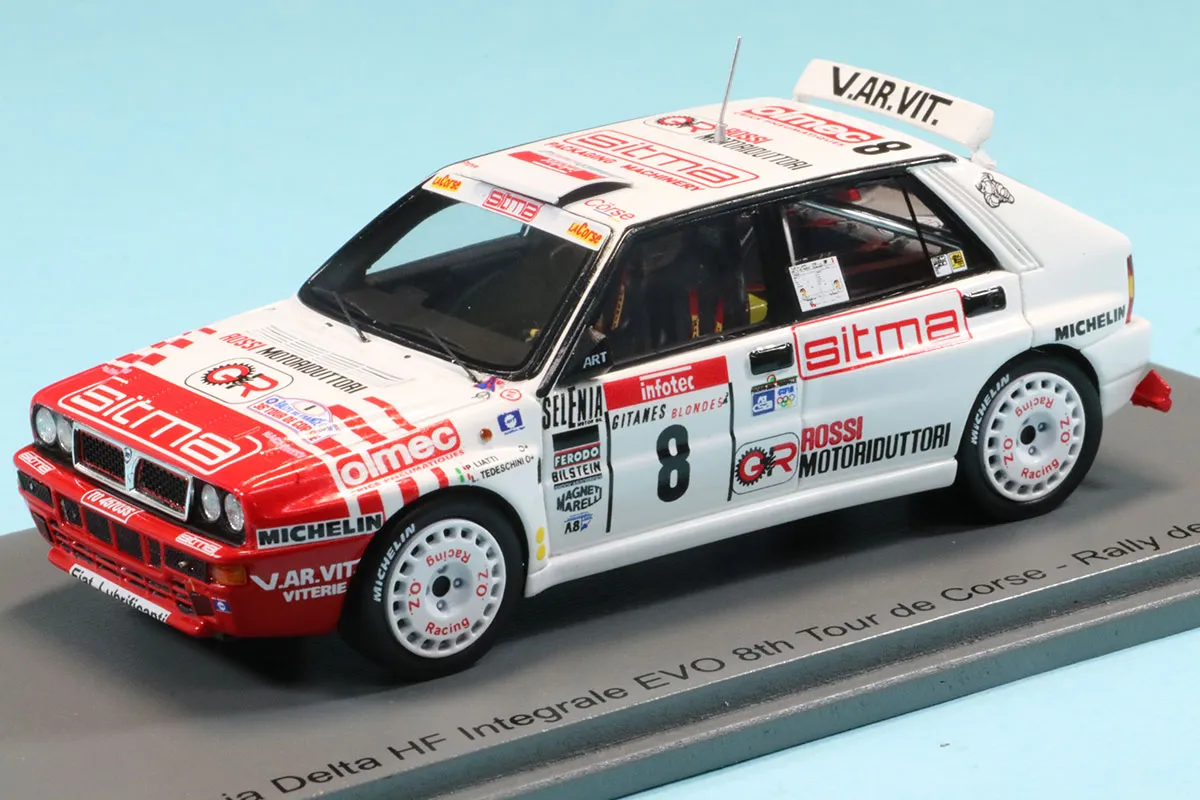 スパーク 1/43 ランチア デルタ HF インテグラーレ EVO No.8 8位 ツール・ド・コルス（ラリー・ド・フランス）1992 P.リアッティ / L.テデスキーニ　S9020