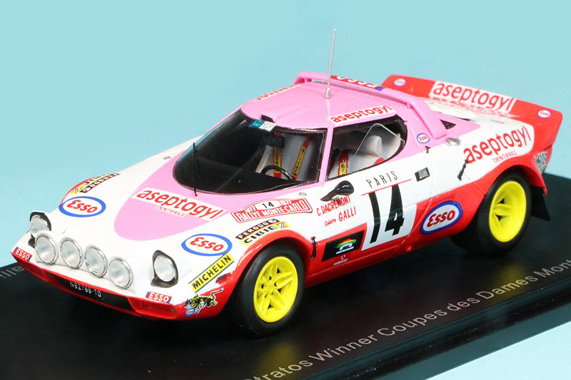 スパーク 1/43 ランチア ストラトス HF モンテカルロラリー 1977 Coupes des Dames Winner No.14　S9101