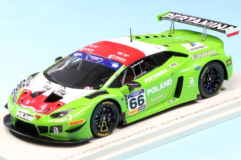 スパーク 1/43 ランボルギーニ ウラカン GT3 Evo FIA GTカップ ヴァレルンガ 2019 2nd No.66　S9608