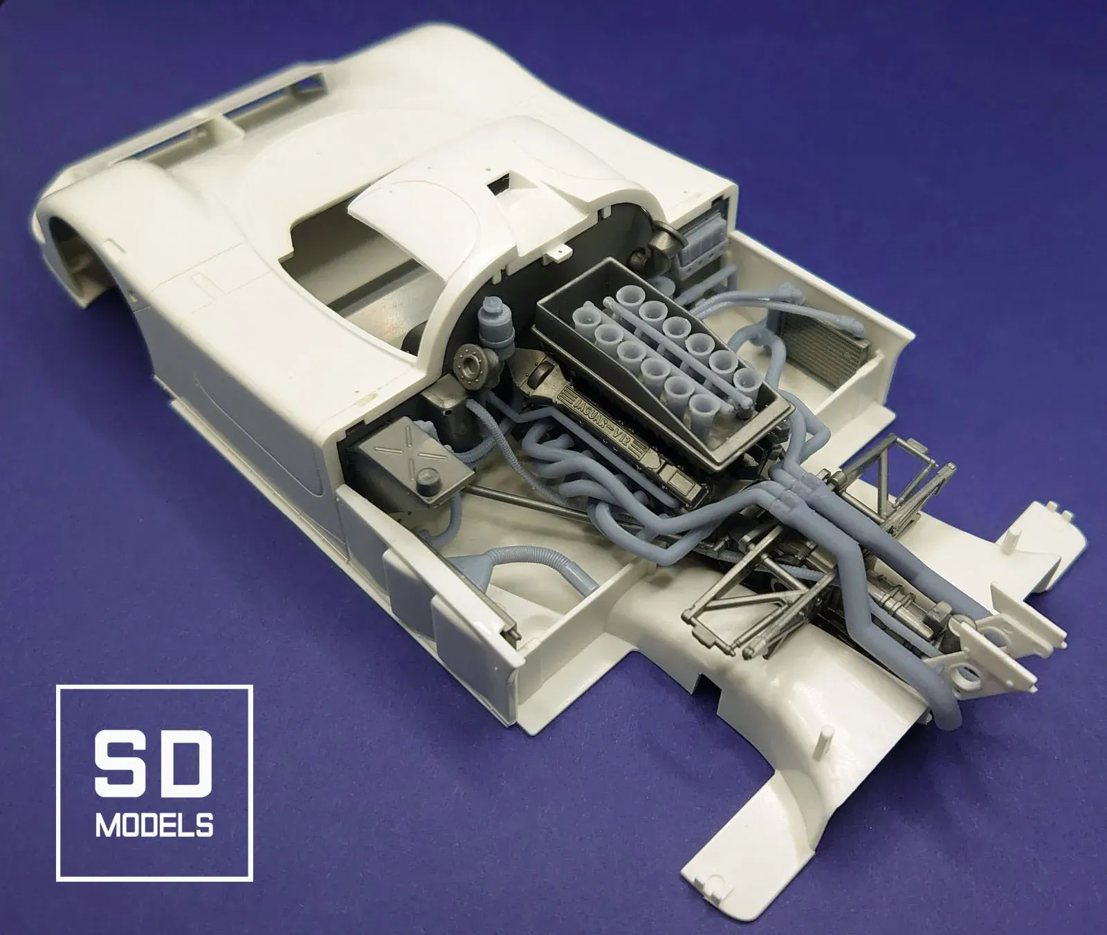 [予約] SD MODELS 1/24 3Dプリントパーツ  ジャガー XJ9 ルマン エンジンパーツセット タミヤ対応　SD-J02