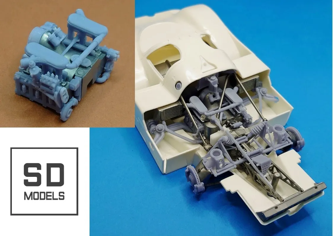 SD MODELS 1/24 3Dプリントパーツ ポルシェ956 プライベータ・エンジン 追加パーツ タミヤ対応　SD-P02_1