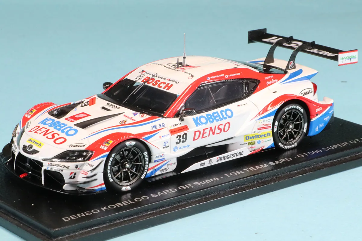 スパーク 1/43 デンソー コベルコ サード トヨタ GR スープラ スーパーGT GT500 2021 No.39 ヘイキ・コバライネン /日本の旗 中山雄一　SGT132