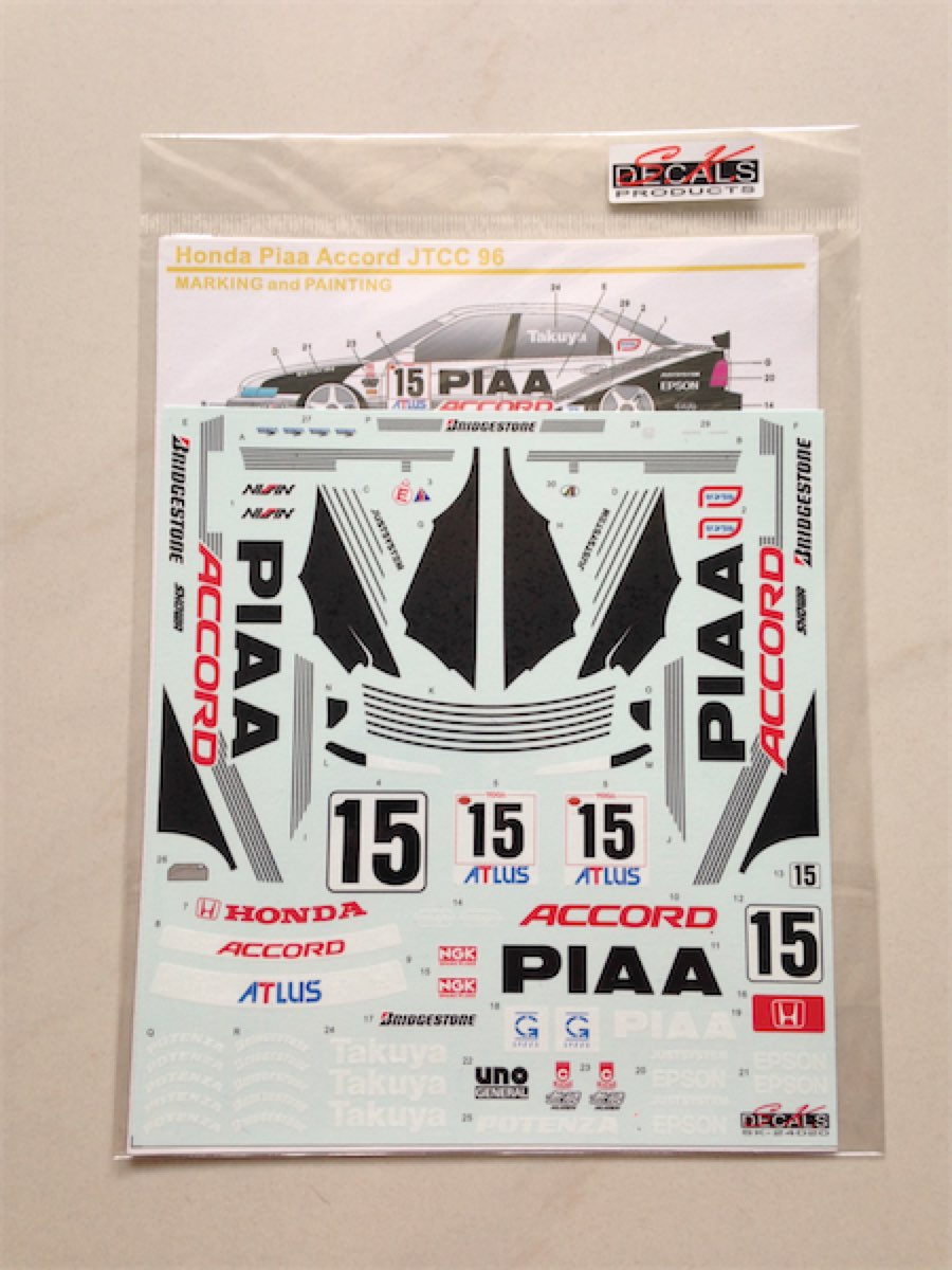 SK Decal 1/24 ピア ホンダ アコード JTCC 1994 No.15 フルデカール