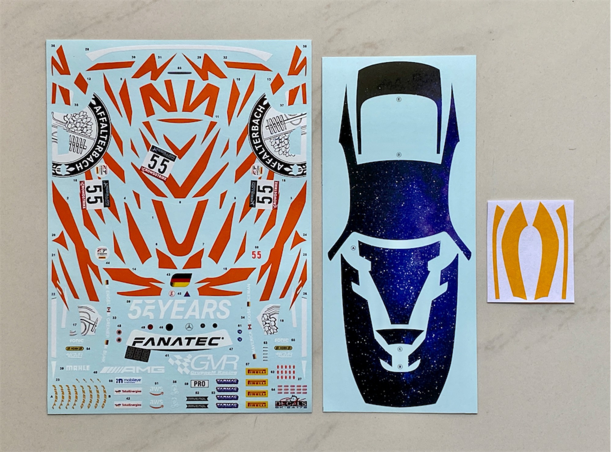 SK Decal 1/24 メルセデス AMG GT Evo "GMR" スパ 24h 2022 No.55 フルデカール タミヤ対応　SK24172