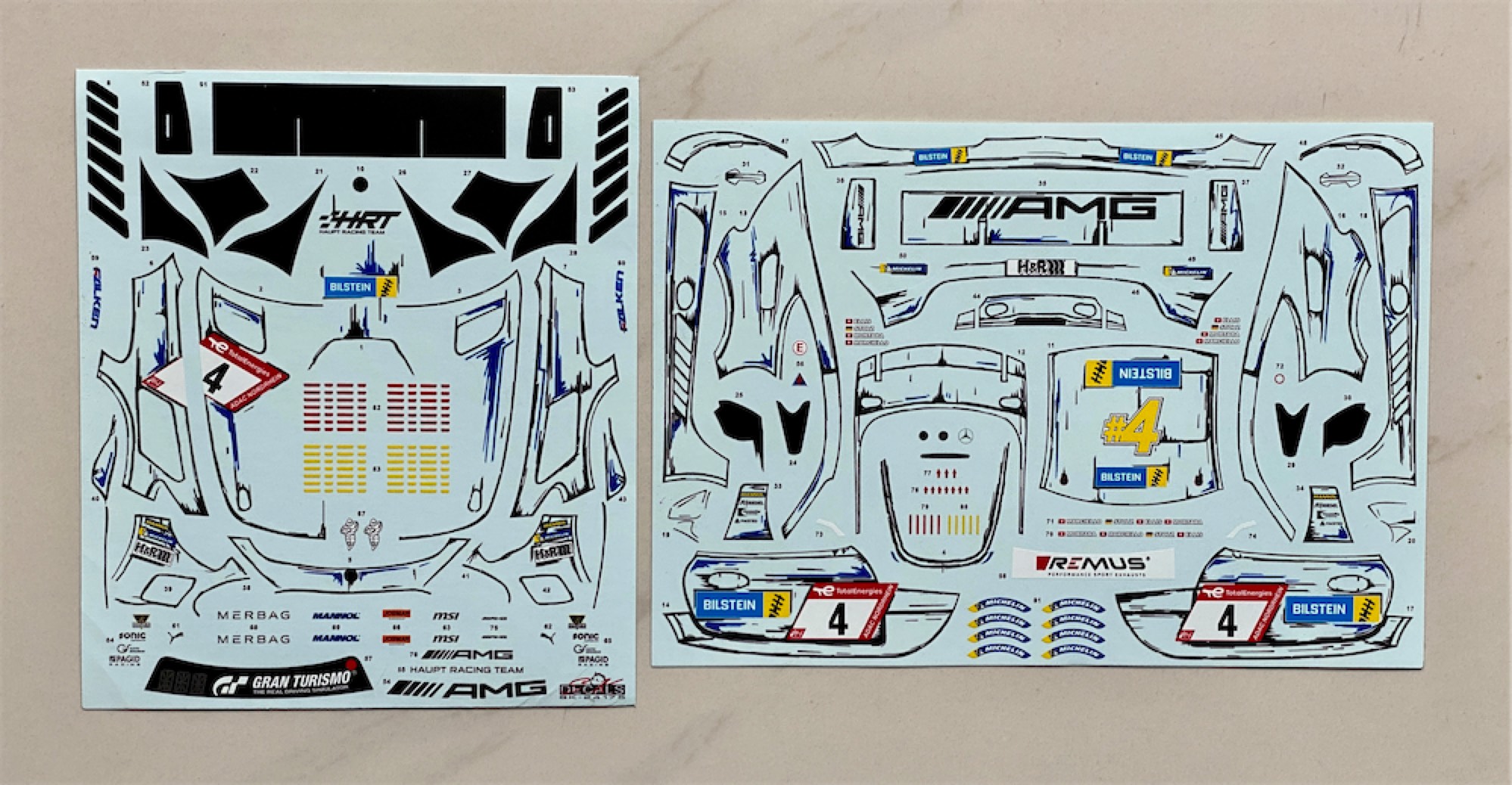 SK Decal 1/24 メルセデス AMG GT Evo "ビルシュタイン" ADAC ニュル 24h 2023 No.4 フルデカール タミヤ対応　SK24175