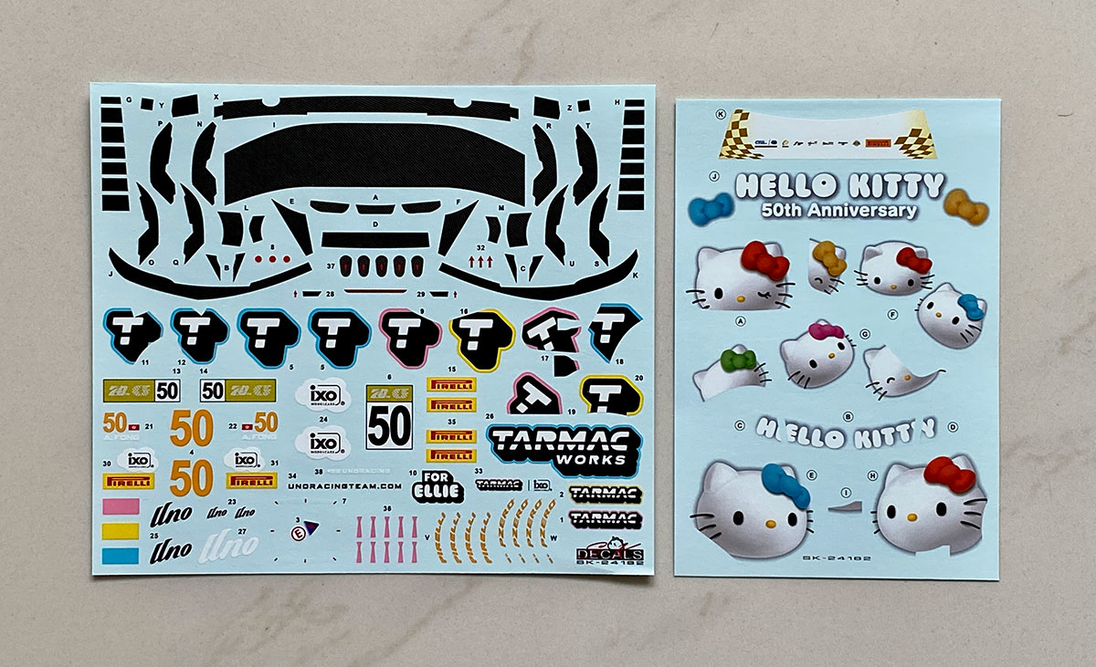 SK Decal 1/24 アウディ R8 LMS Evo.2 GT3 キティ FIA GT マカオ GTカップ 2023 No.50 フルデカール nunu対応　SK24182