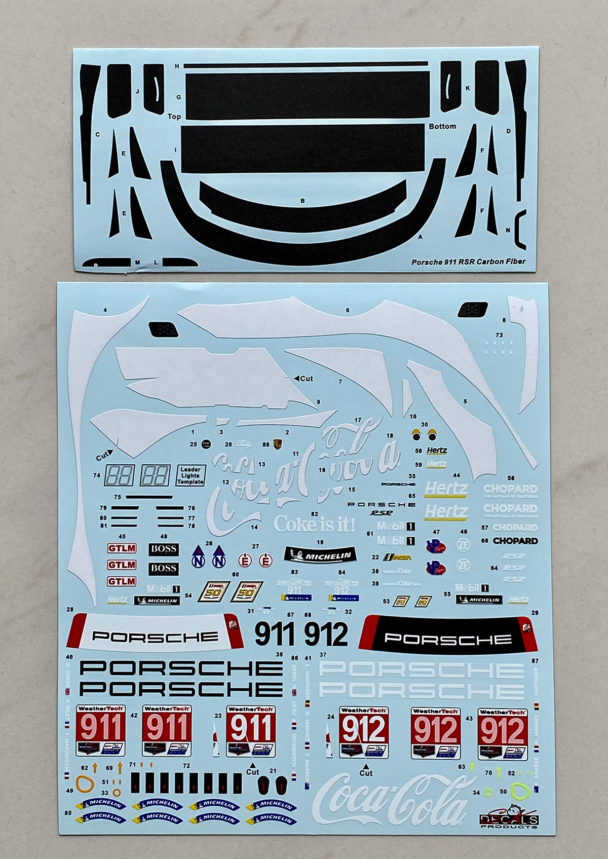 SK Decal 1/24 ポルシェ 911 RSR GT3 コカコーラ IMSA