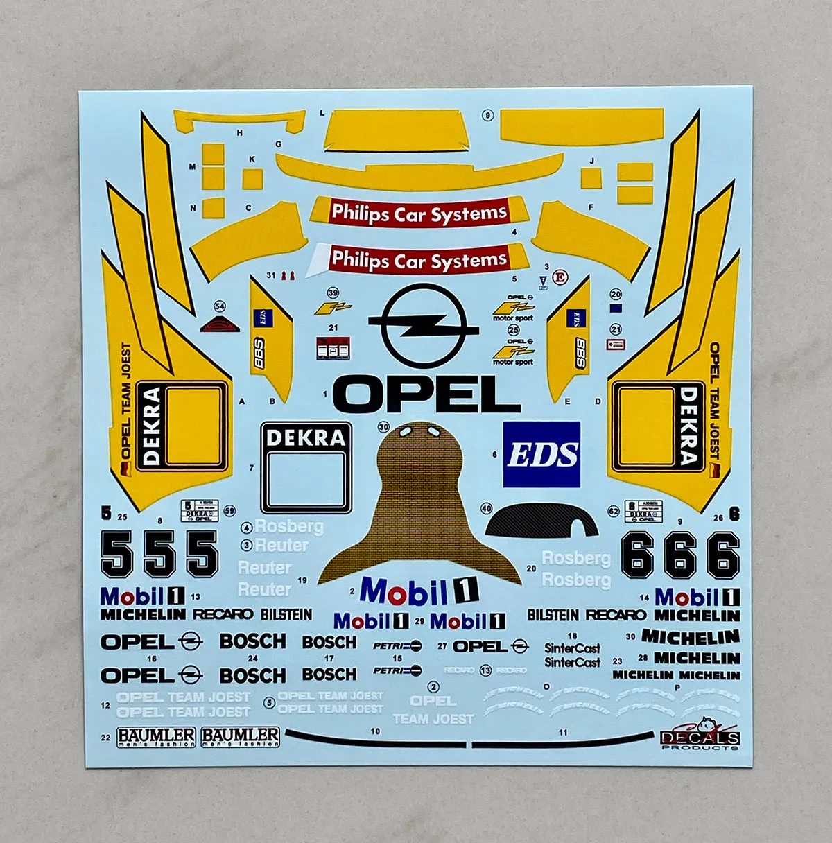 SK decal 1/24 オペル カリブラ V6 4X4 "OPEL team JOEST" DTM No.5 1994 フルデカール タミヤ対応　SK24211