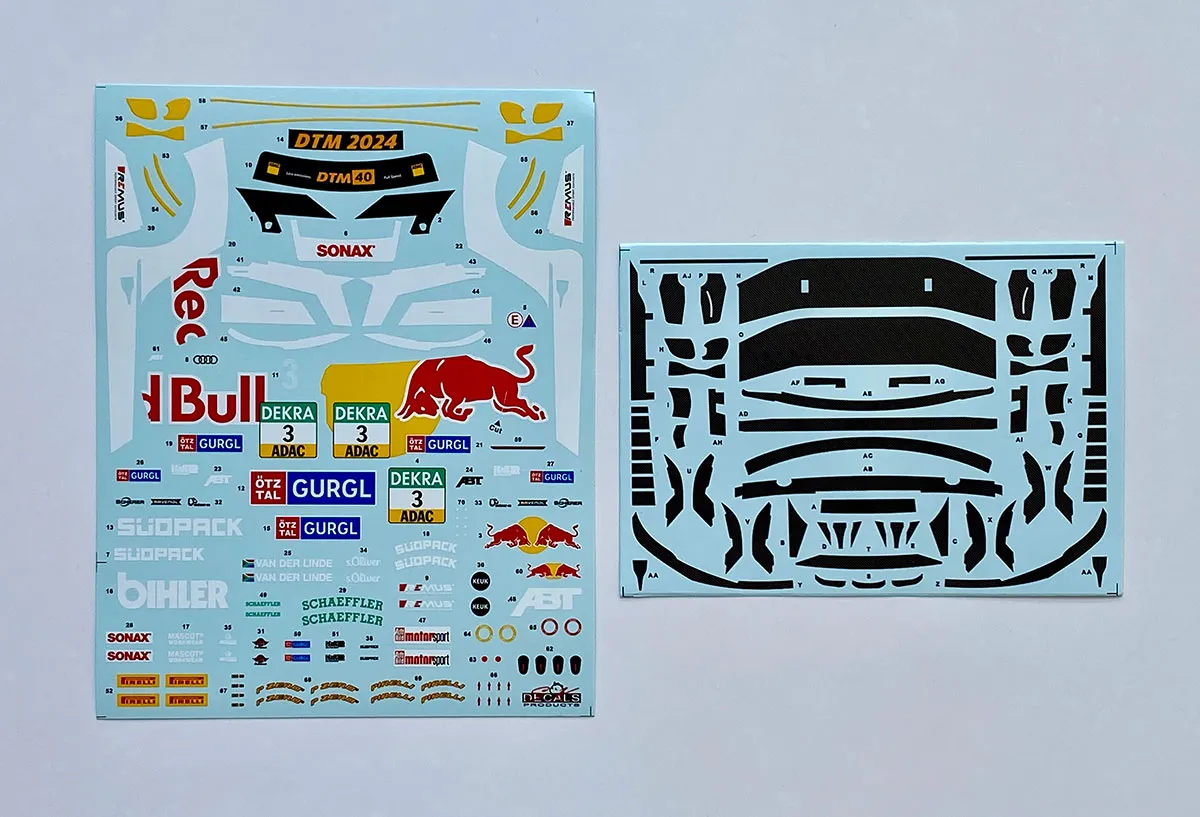 SK decal 1/24 アウディ R8 LMS Evo.2 DTM Abtスポーツライン 2024 No.3 フルデカール nunu対応 SK24219