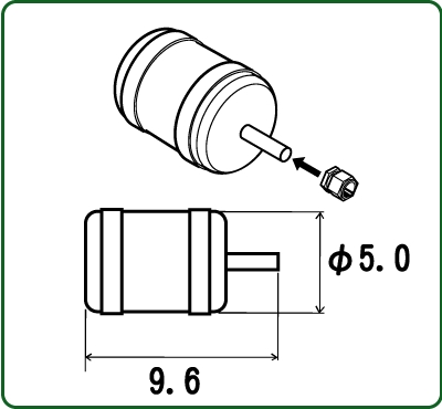 [メーカー完売]　さかつう 1/24 タンク(消火器等) 六角フランジ付き 2個入り　SKT-3073