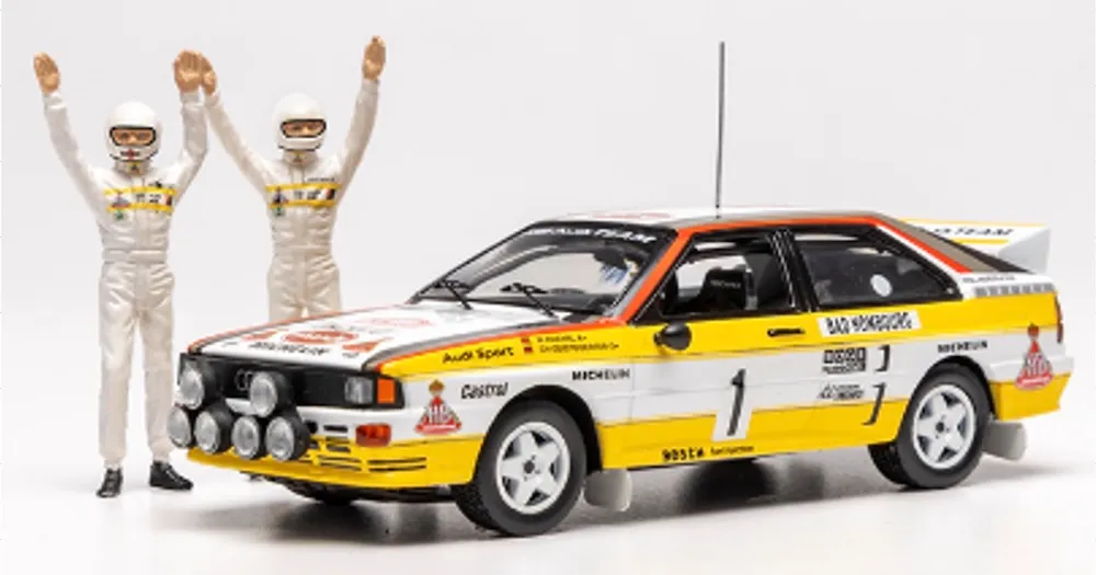 [予約] イクソ 1/43 アウディ クワトロ A2 1984 ラリー モンテカルロ ウィナー No.1 W.ロールル / C.ガイストドルファー　SPRM00284