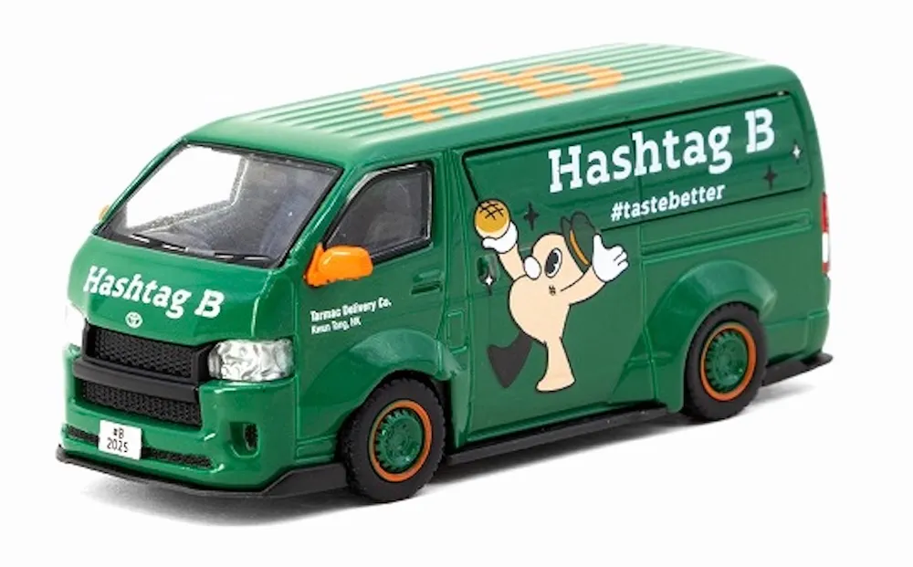 [予約] ターマック 1/64 トヨタ ハイエース ワイドボディ Hashtag B スペシャルエディション 限定80台　T64-038-HB