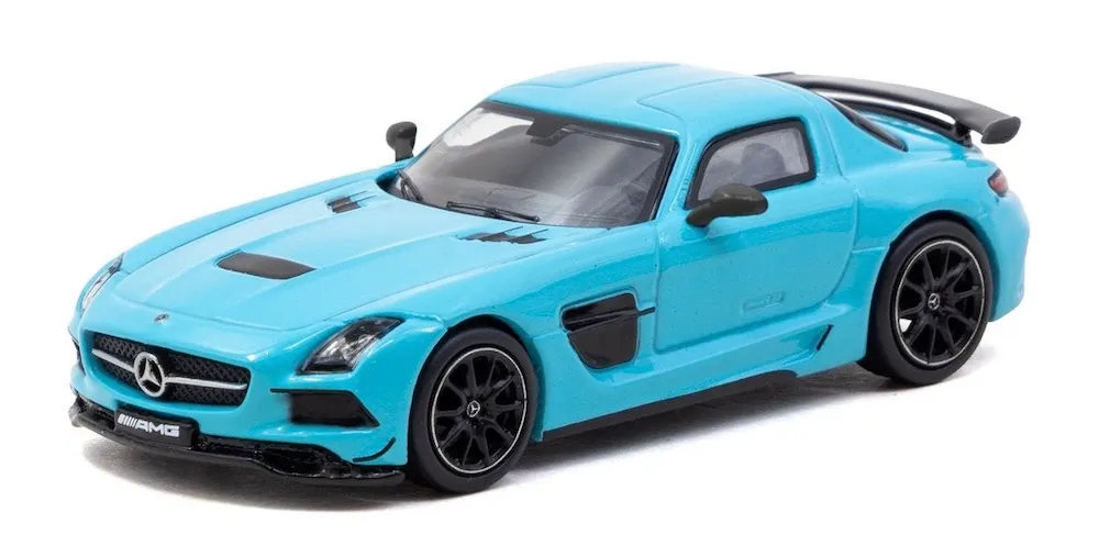 [予約] ターマック 1/64 メルセデス ベンツ SLS AMG クーペ ブラックシリーズ マットブルー　T64G-027-BC