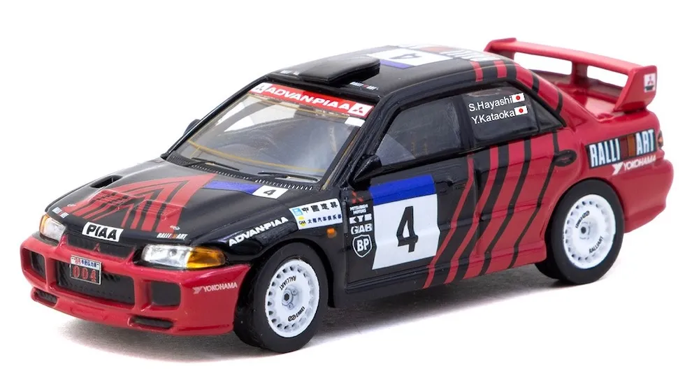 [予約] ターマック 1/64 ミツビシ ランサーエボリューション3 チャイナラリー1998 片岡義弘 / 林聡　T64G-050-98CR04