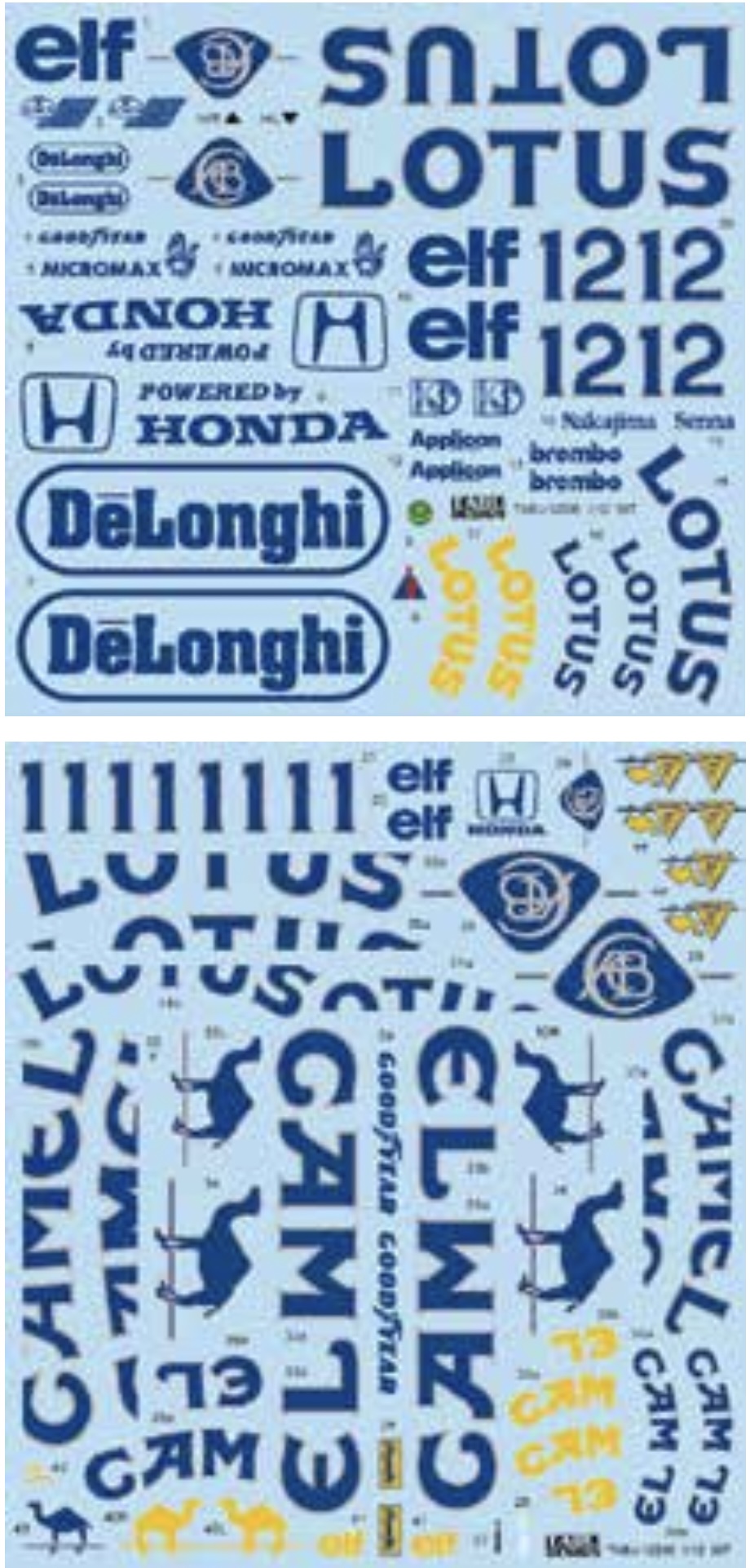 タブデザイン 1/12 ロータス 99T キャメル フルデカール