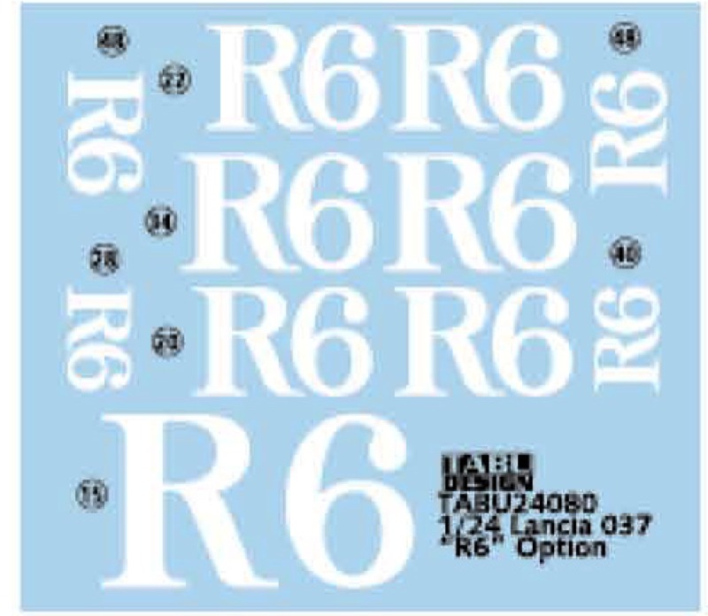 タブデザイン 1/24 ランチア ラリー 037 サンレモ 1983 「R6
