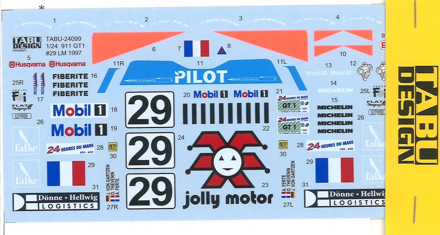 タブデザイン 1/24 ポルシェ 911 GT1 