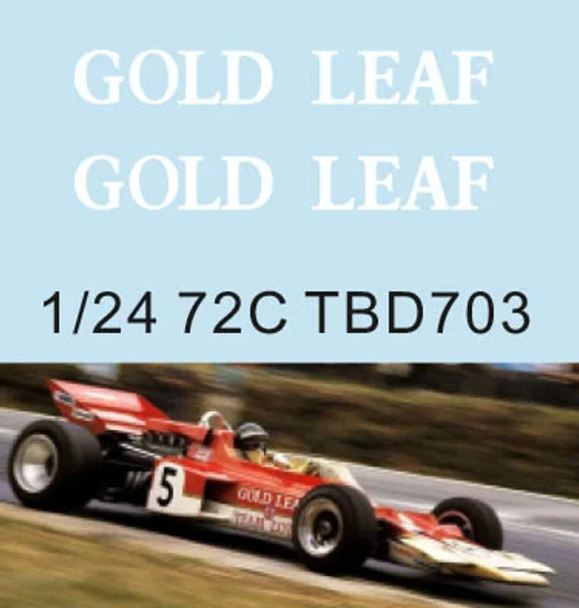 TBデカール 1/24 ロータス 72C 1970 ゴールドリーフ デカール TBD703