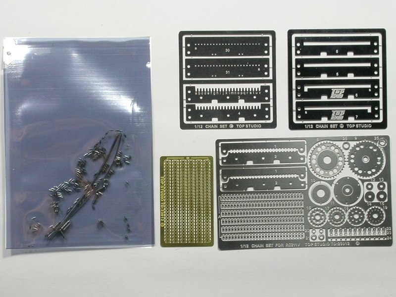 【ミホ】7点セット ホンダRC211V TopStudioチェーン 他 トップスタジオ 1/12 チェーンセット 1 ホンダ RC211V 用