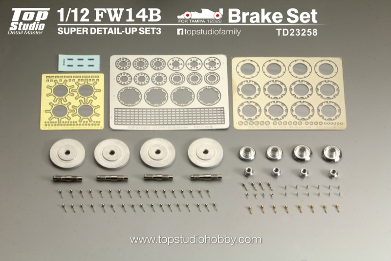 トップスタジオ 1/12 ウィリアムズ FW14B ブレーキディスク ディティールアップパーツ　TD23258