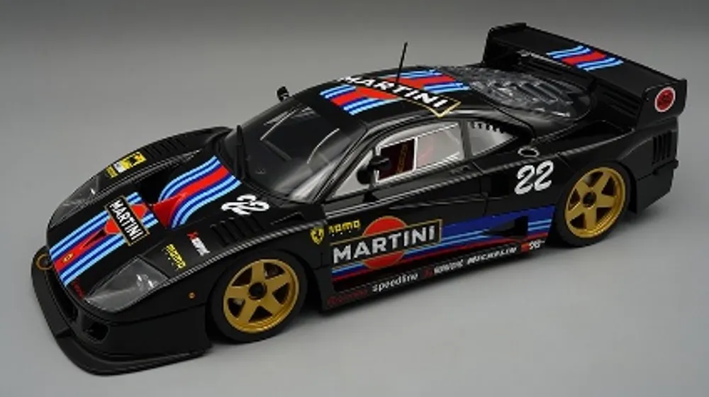 [予約] テクノモデル 1/12 フェラーリ F40 LM 1996 ブラック・マルティーニ w/ゴールドホイール　TM12-17F