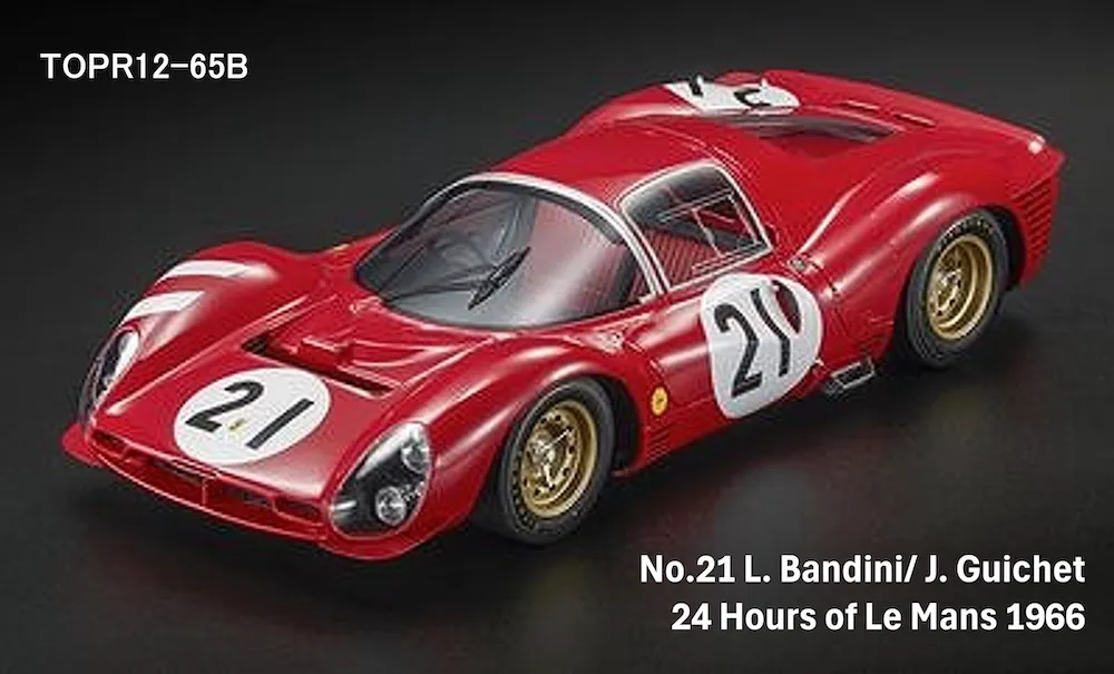 [予約] トップマルケス 1/12 フェラーリ 330 P3 1966 LM24h No.21 L.バンディーニ/Ｊ.ギシェ　TOPR12-65B